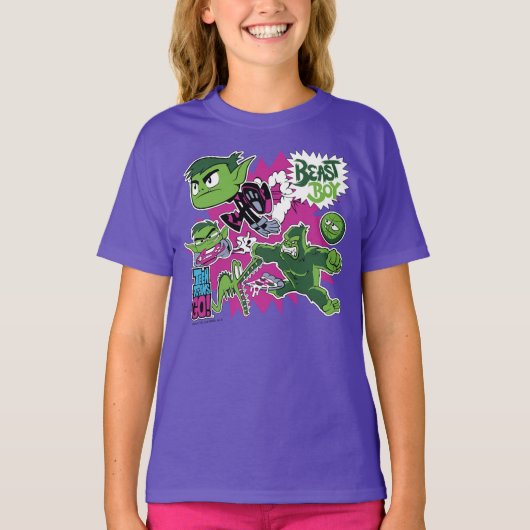 Tien Titans gaan! | Beast Boy Shapeshifts T-shirt (Voorkant)