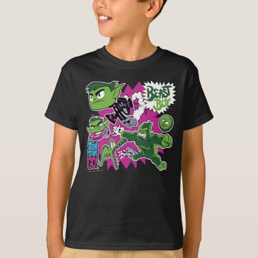 Tien Titans gaan! | Beast Boy Shapeshifts T-shirt (Voorkant)