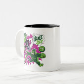 Tien Titans gaan! | Beast Boy Shapeshifts Tweekleurige Koffiemok (Voorkant links)