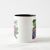 Tien Titans gaan! | Beast Boy Shapeshifts Tweekleurige Koffiemok (Center)