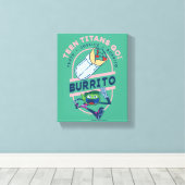 Tien Titans gaan! Beast Boy "Truth Justice Burrito Canvas Afdruk (Insitu (Houten vloer))