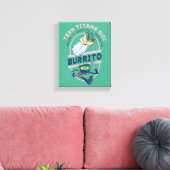 Tien Titans gaan! Beast Boy "Truth Justice Burrito Canvas Afdruk (Insitu (Woonkamer))