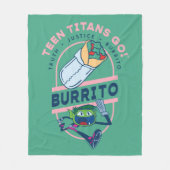 Tien Titans gaan! Beast Boy "Truth Justice Burrito Fleece Deken (Voorkant)