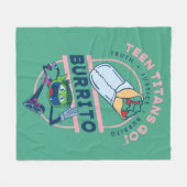 Tien Titans gaan! Beast Boy "Truth Justice Burrito Fleece Deken (Voorkant (Horizontaal))