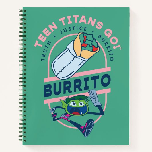 Tien Titans gaan! Beast Boy "Truth Justice Burrito Notitieboek (Voorkant)