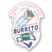Tien Titans gaan! Beast Boy "Truth Justice Burrito Sticker (Voorkant)
