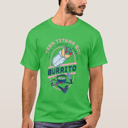 Tien Titans gaan! Beast Boy "Truth Justice Burrito T-shirt (Voorkant)