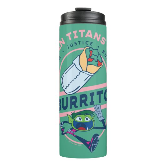 Tien Titans gaan! Beast Boy "Truth Justice Burrito Thermosbeker (Voorkant)