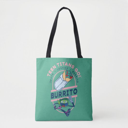 Tien Titans gaan! Beast Boy "Truth Justice Burrito Tote Bag (Voorkant)