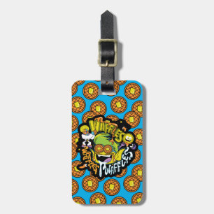 Tien Titans gaan!   Beast Boy Waffles Bagagelabel