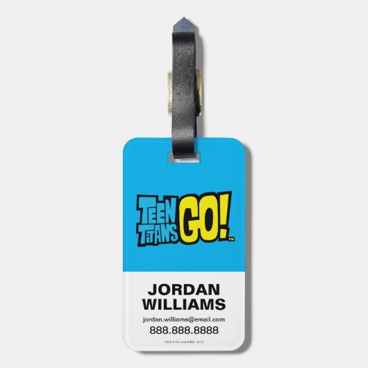 Tien Titans gaan! | Beast Boy Waffles Bagagelabel (Achterkant verticaal)