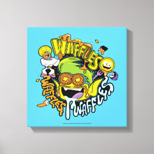 Tien Titans gaan!   Beast Boy Waffles Canvas Afdruk