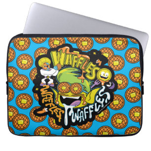 Tien Titans gaan!   Beast Boy Waffles Laptop Sleeve