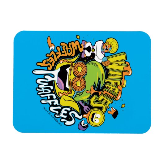 Tien Titans gaan! | Beast Boy Waffles Magneet (Horizontaal)