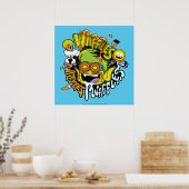 Tien Titans gaan! | Beast Boy Waffles Poster (Keuken)