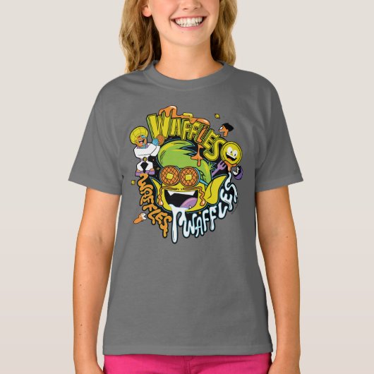 Tien Titans gaan! | Beast Boy Waffles T-shirt (Voorkant)