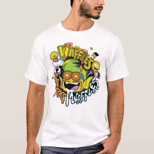Tien Titans gaan! | Beast Boy Waffles T-shirt (Voorkant)