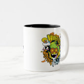 Tien Titans gaan! | Beast Boy Waffles Tweekleurige Koffiemok (Voorkant rechts)