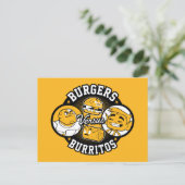 Tien Titans gaan! | Burgers Versus Burritos Briefkaart (Staand voorkant)
