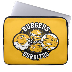 Tien Titans gaan! Burgers Versus Burritos Laptop Sleeve