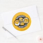 Tien Titans gaan! | Burgers Versus Burritos Ronde Sticker (Envelop)