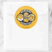 Tien Titans gaan! | Burgers Versus Burritos Ronde Sticker (Tas)