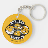 Tien Titans gaan! | Burgers Versus Burritos Sleutelhanger (Achterkant)