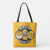 Tien Titans gaan! | Burgers Versus Burritos Tote Bag (Achterkant)