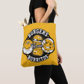 Tien Titans gaan! | Burgers Versus Burritos Tote Bag (Dichtbij)