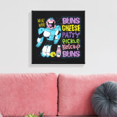 Tien Titans gaan! | Cyborg Burger Rap Canvas Afdruk (Insitu (Woonkamer))