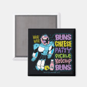 Tien Titans gaan! | Cyborg Burger Rap Magneet (Voorkant / Achterkant)