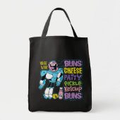 Tien Titans gaan! | Cyborg Burger Rap Tote Bag (Voorkant)
