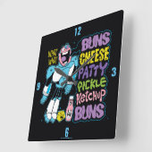 Tien Titans gaan! | Cyborg Burger Rap Vierkante Klok (Hoek)