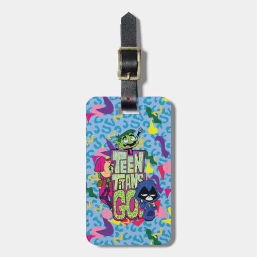 Tien Titans gaan! | Dierlijke afdruk van "Girls Gi Bagagelabel (Voorkant verticaal)