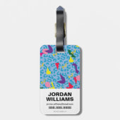 Tien Titans gaan! | Dierlijke afdruk van "Girls Gi Bagagelabel (Achterkant verticaal)