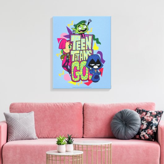 Tien Titans gaan! | Dierlijke afdruk van "Girls Gi Canvas Afdruk (Insitu (Woonkamer))