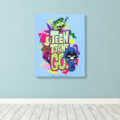 Tien Titans gaan! | Dierlijke afdruk van "Girls Gi Canvas Afdruk (Insitu (Houten vloer))