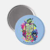 Tien Titans gaan! | Dierlijke afdruk van "Girls Gi Magneet (Voorkant / Achterkant)