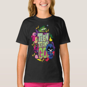 Tien Titans gaan!   Dierlijke afdruk van "Girls Gi T-shirt