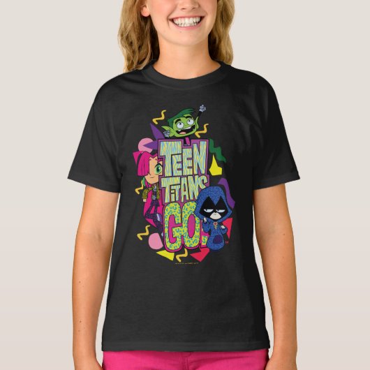 Tien Titans gaan! | Dierlijke afdruk van "Girls Gi T-shirt (Voorkant)