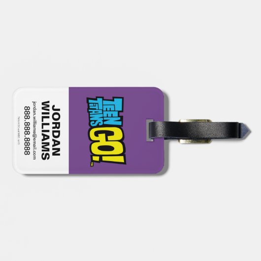 Tien Titans gaan! | Emoticlones van Raven Bagagelabel (Achterkant horizontaal)