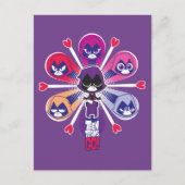 Tien Titans gaan! | Emoticlones van Raven Briefkaart (Voorkant)
