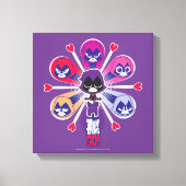 Tien Titans gaan! | Emoticlones van Raven Canvas Afdruk (Voorkant)