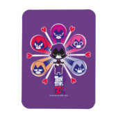 Tien Titans gaan! | Emoticlones van Raven Magneet (Verticaal)