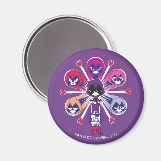 Tien Titans gaan! | Emoticlones van Raven Magneet (Voorkant / Achterkant)