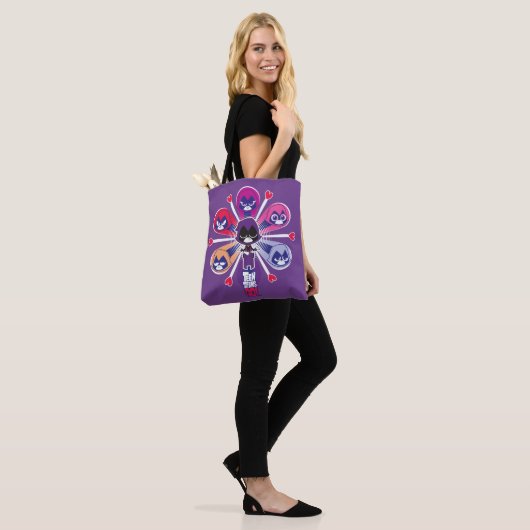 Tien Titans gaan! | Emoticlones van Raven Tote Bag (Op model)