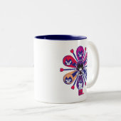 Tien Titans gaan! | Emoticlones van Raven Tweekleurige Koffiemok (Voorkant rechts)