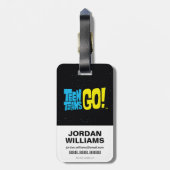 Tien Titans gaan! | Gnarly 90's Pizza Graphic Bagagelabel (Achterkant verticaal)