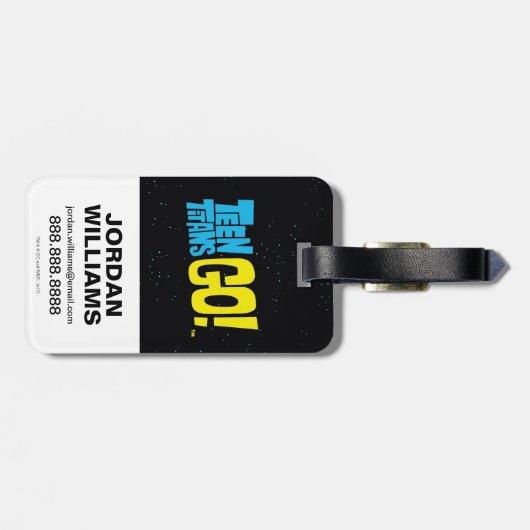 Tien Titans gaan! | Gnarly 90's Pizza Graphic Bagagelabel (Achterkant horizontaal)