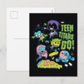 Tien Titans gaan! | Gnarly 90's Pizza Graphic Briefkaart (Voorkant / Achterkant)